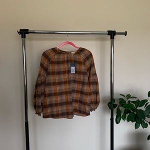 Universal thread plaid long sleeve NWT